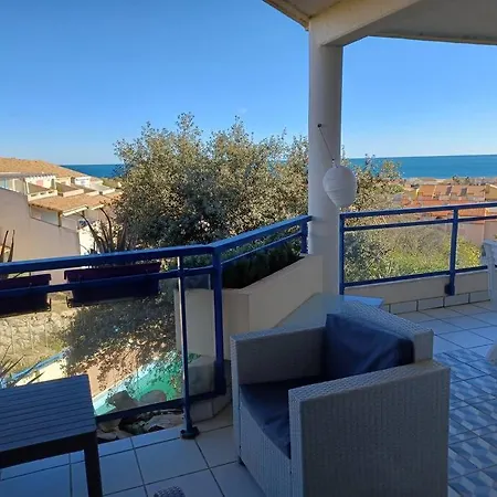 Plain-pied, Terrasse, Piscine, Pleine Vue Mer, A 6' A Pied, Parking, Wifi Apartment *
