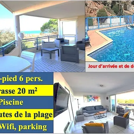 Plain-pied, Terrasse, Piscine, Pleine Vue Mer, A 6' A Pied, Parking, Wifi *