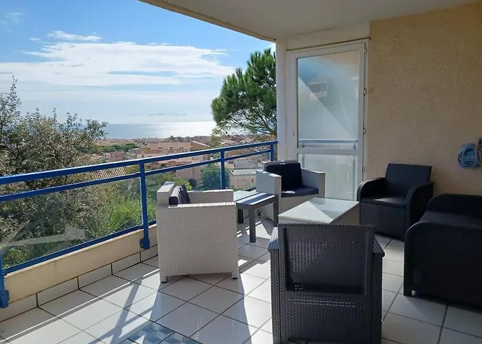 Plain-pied, Terrasse, Piscine, Pleine Vue Mer, A 6' A Pied, Parking, Wifi Apartment Fleury (Aude)